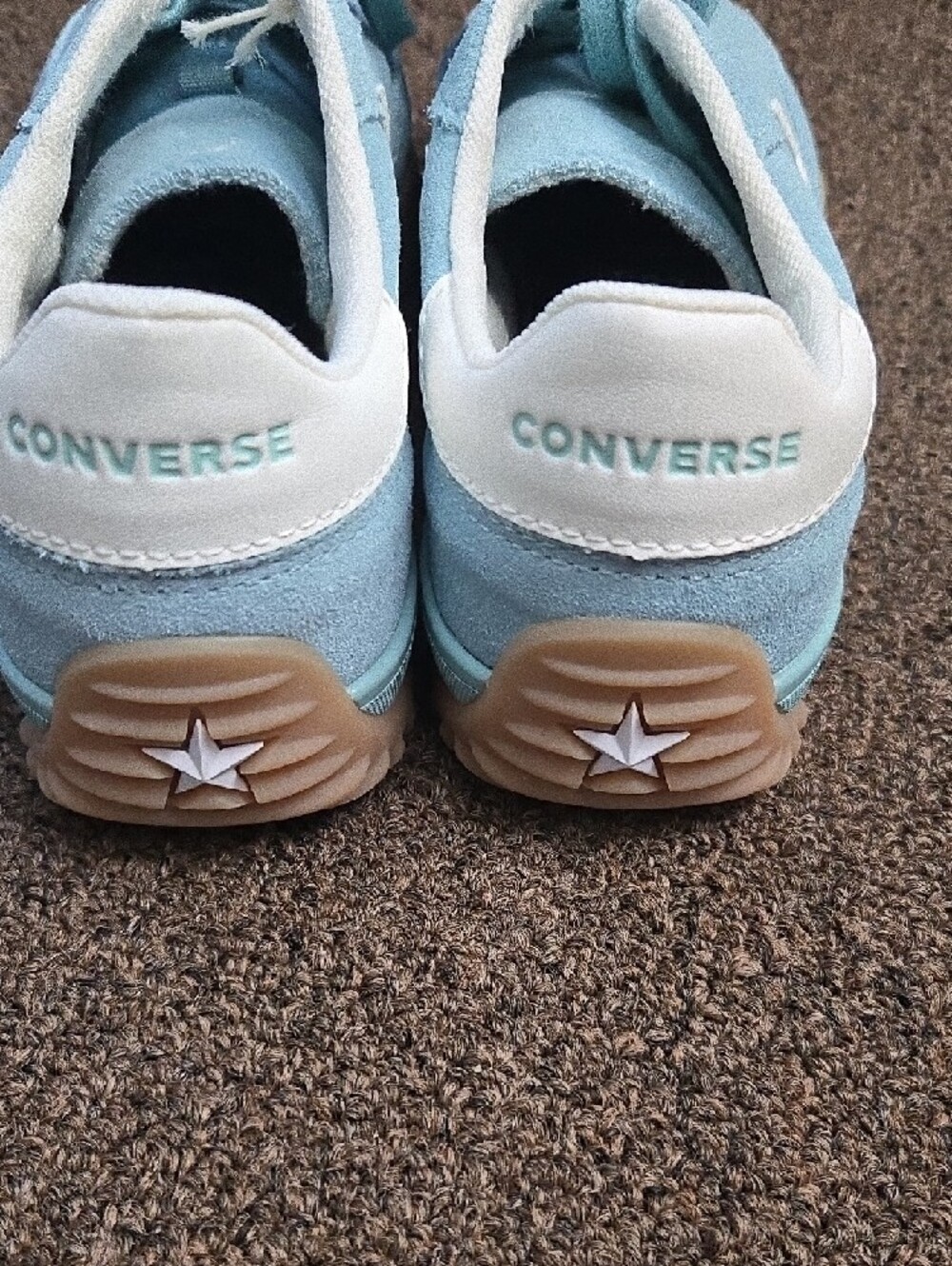 Converse Low Top Sneakers in Sky Blue and White - Picture 3 of 6